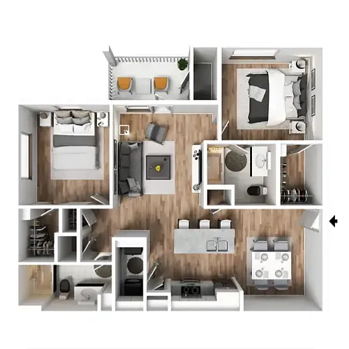 Floor plan 2 X 2 A