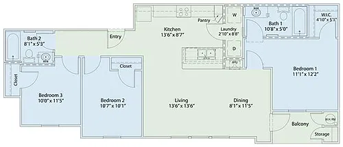 Floor plan 3 Bedroom