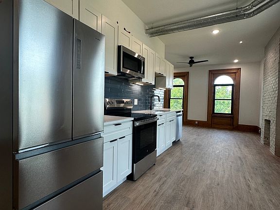 Energy efficient, stainless steel appliances.