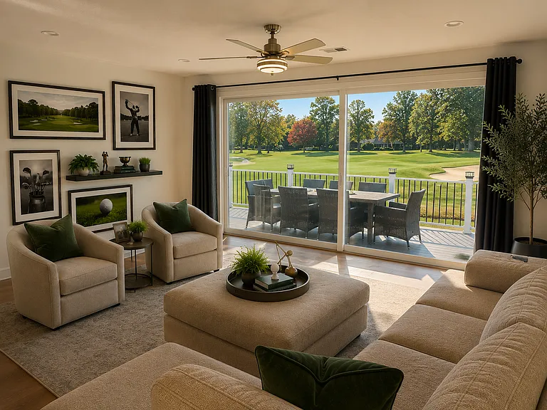 Livingroom with Deck View