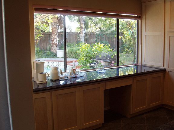 view back yard from kitchen