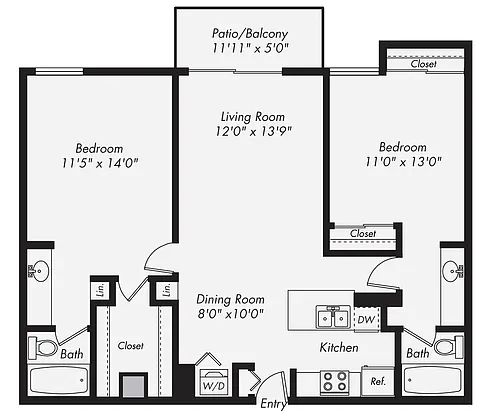 Floor plan B2-988sf