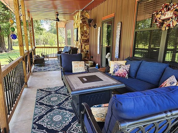 Front porch, new fans instal