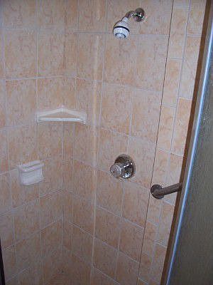 New shower tiles and bathroom