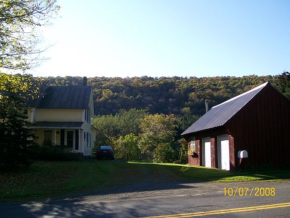 Garage with wood stove