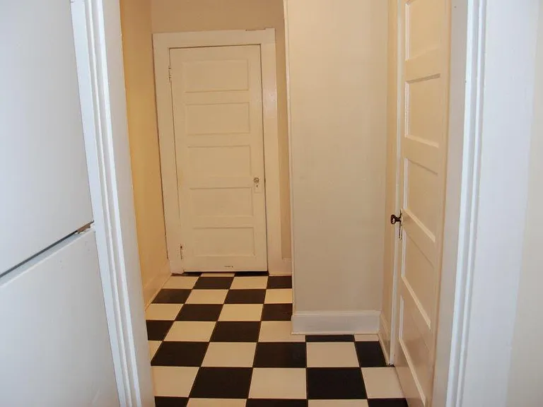 Hallway with Doors Closed.
