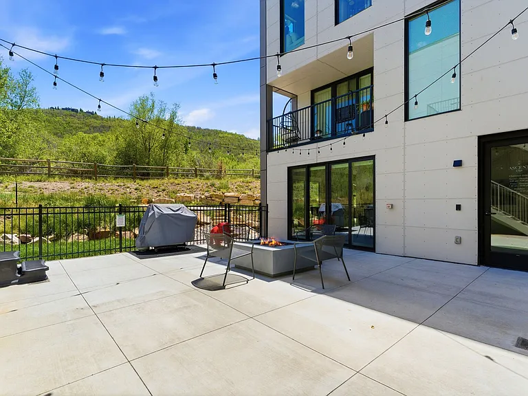 Patio and direct access to Historic Rail Trail.