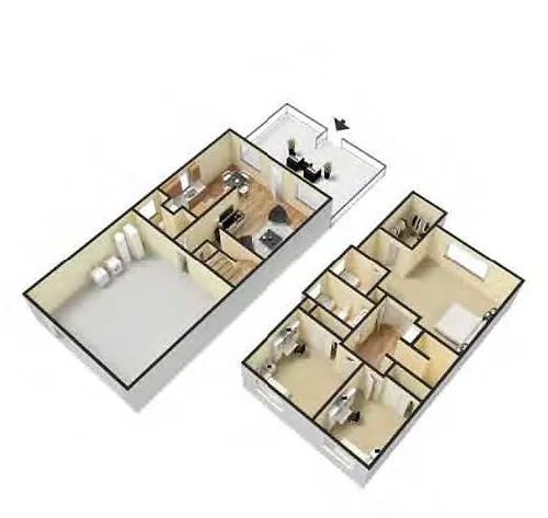 Floor plan 3 BD 2 5 BA