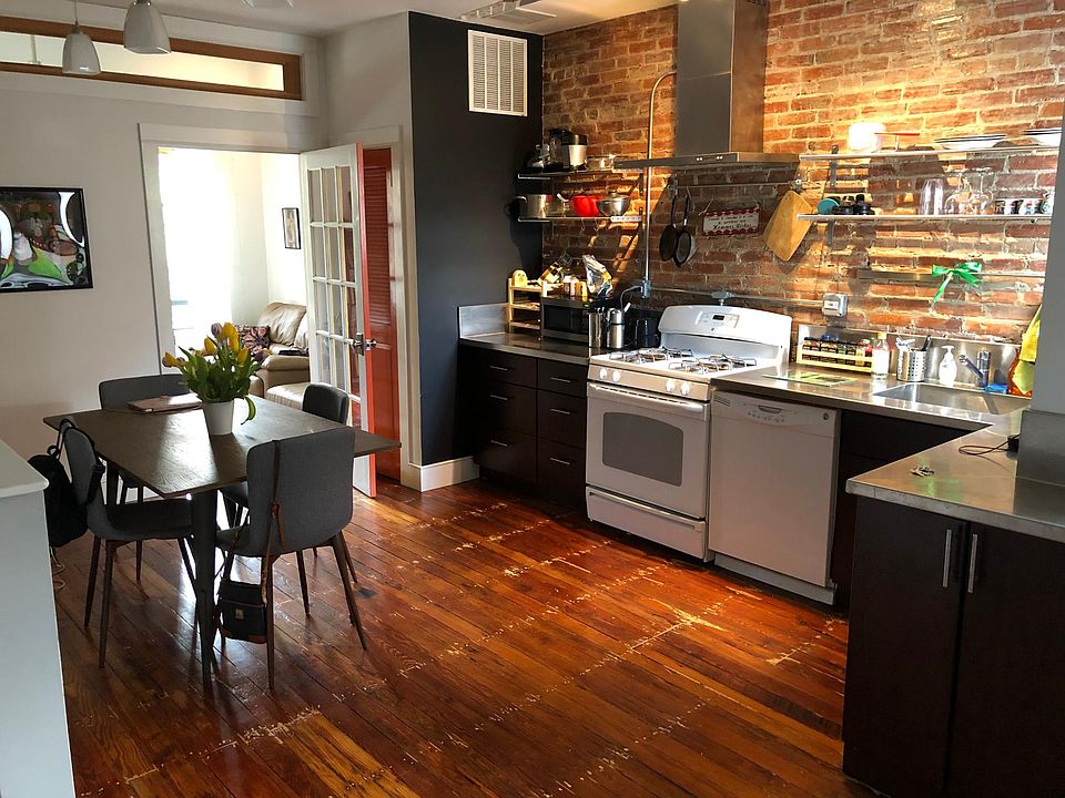 Kitchen, view from stairs.