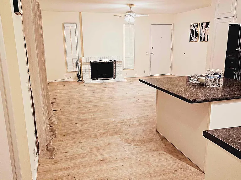 Kitchen and Living from garage door