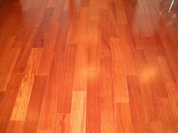 Mahogany wide plank floors