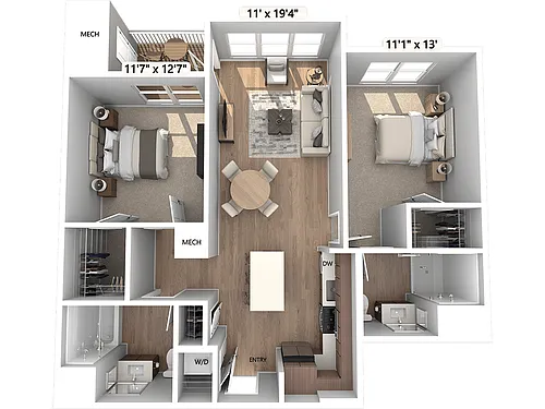 Floor plan B2-004-104
