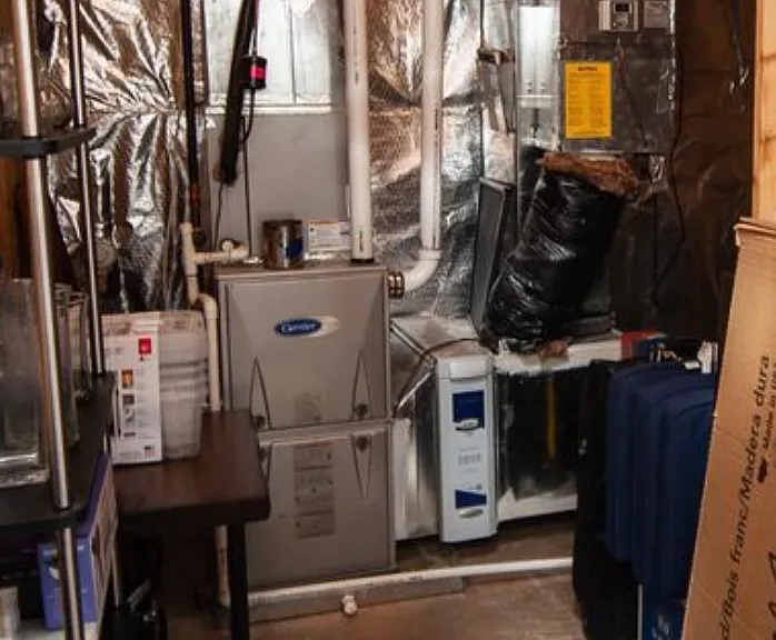 Utility closet on entry level