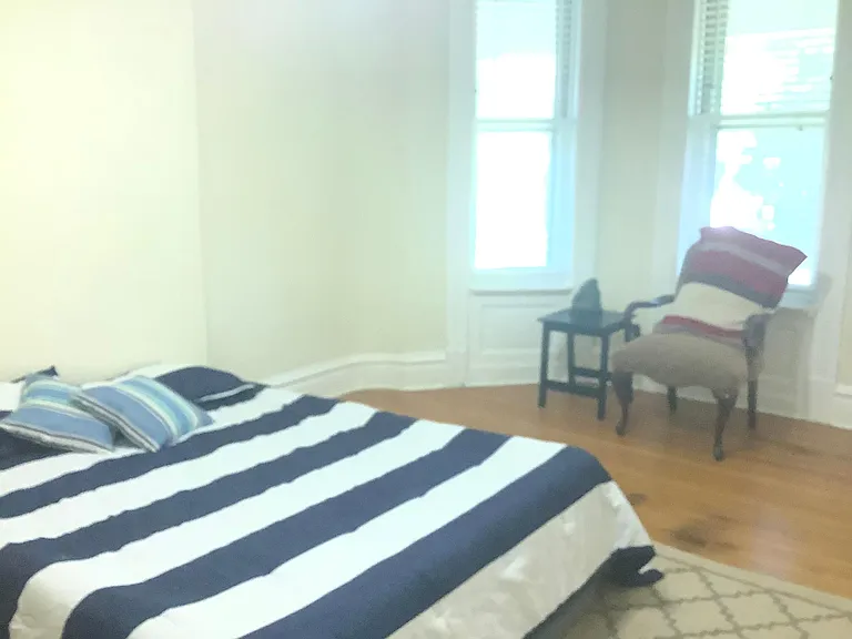 First bedroom looking to bay window