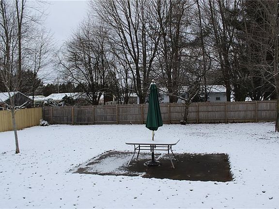 Large backyard with cedar fence