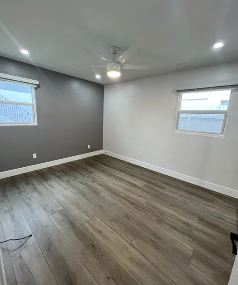 Bedroom #2 with lots of windows. Bright and open