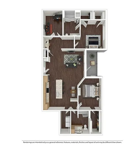 Floor plan B4 - Two Bedroom, Two Bathroom