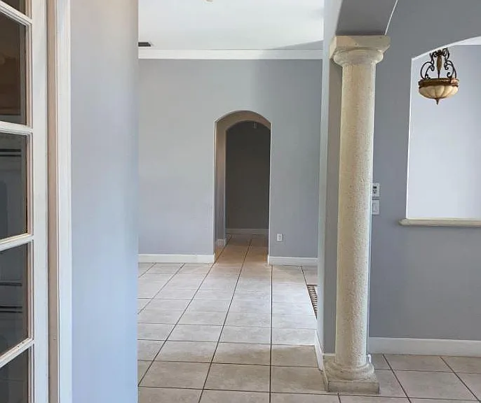 main hallway between split bedroom areas