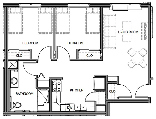 Floor plan 2 Bedroom