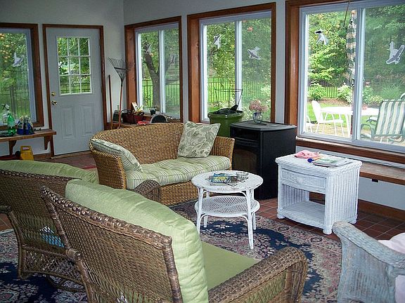 sunroom with view to patio