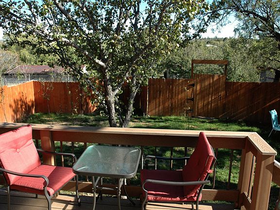 Back deck and yard