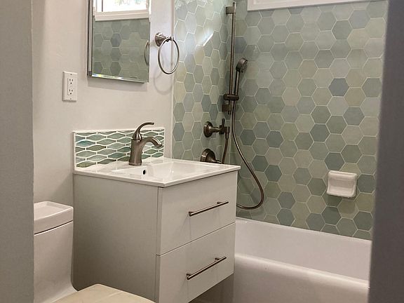 Updated bathroom with Water Wise and Energy Star fixtures.