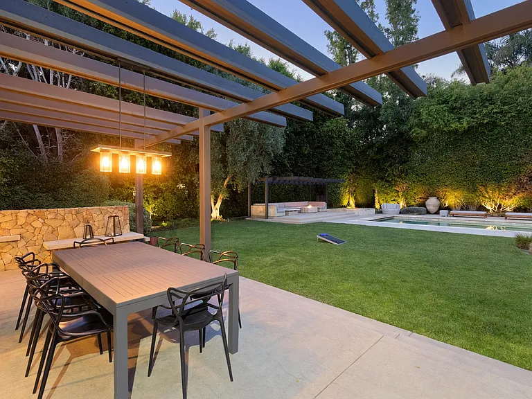Enjoy an early dinner or drinks in the garden as the sun sets