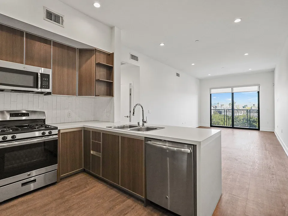 Open-Concept Kitchen, Dining, and Living Room Areas