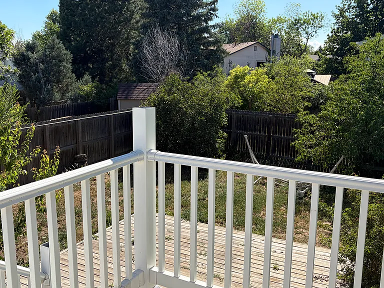View from Upstairs Deck to Yard