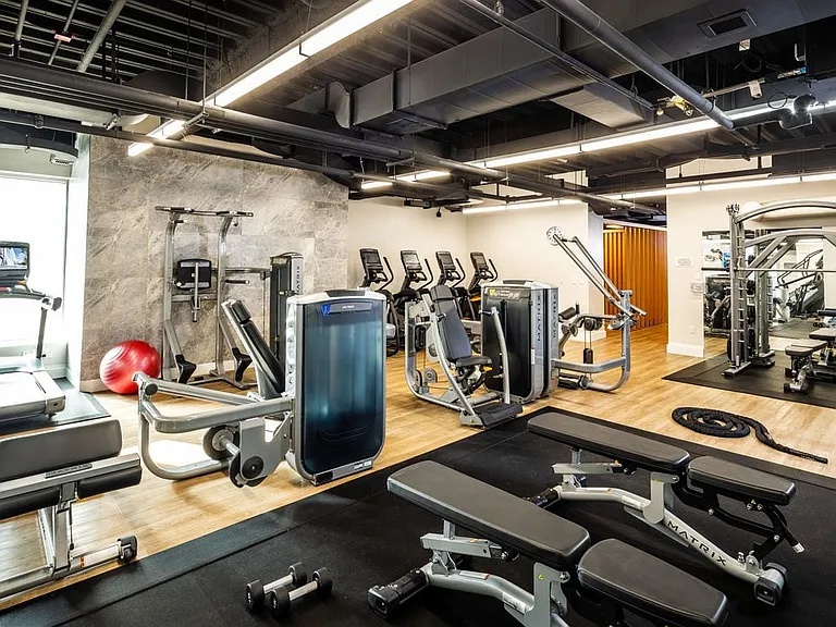 State-of-the-art fitness center with strength and cardio equipment