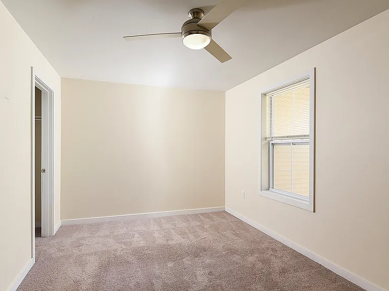 Lakeview Apartments bedroom with walk-in closet