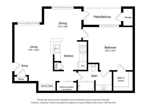 Floor plan One Bedroom