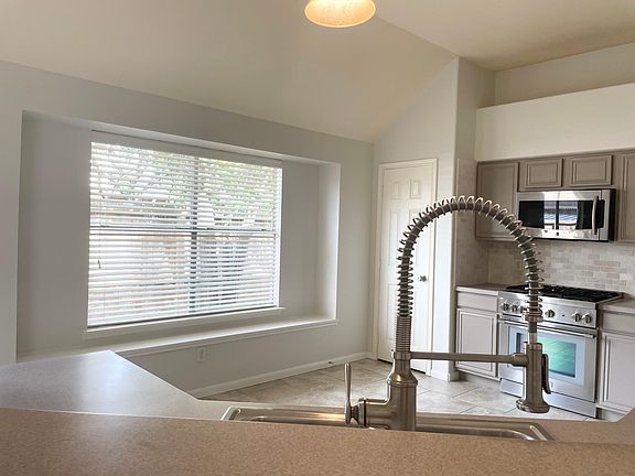 Large bay window lets in a lot of natural light