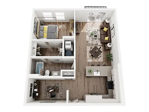 Floor plan 1BRwDen3