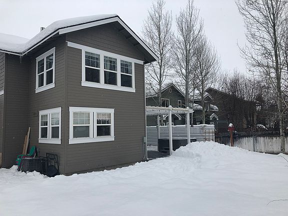 Backyard view of house