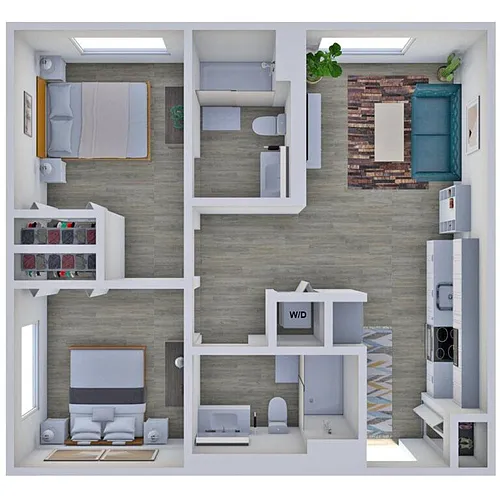 Floor plan Two bedroom- The Central
