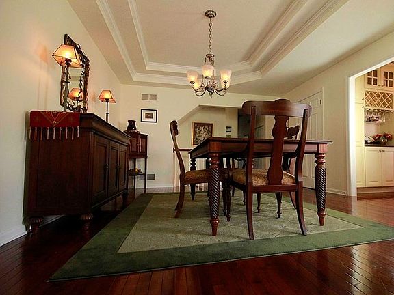 This elegant dining area just off the kitchen will be prefect for a gourmet meal or a casual get-tog