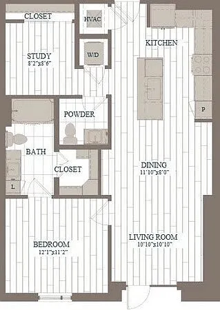 Floor plan Midtown -A10
