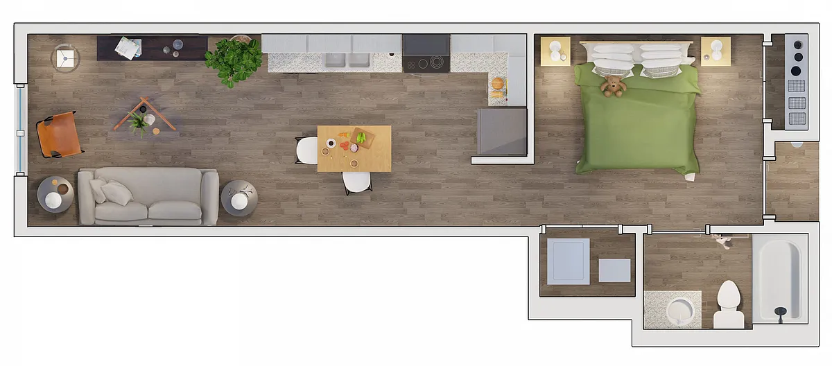 Floor plan Building 3: S3-D | Studio Plus