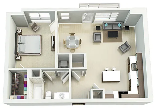Floor plan 1E
