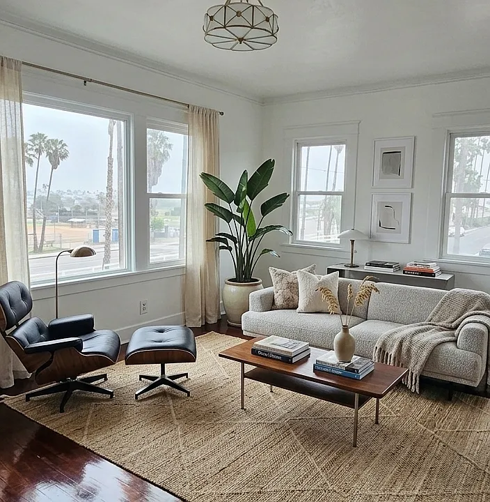 Furniture and decor are for staging purposes only; unit is provided unfurnished.