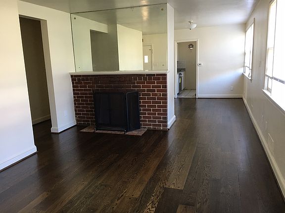 Cozy wood burning fireplace