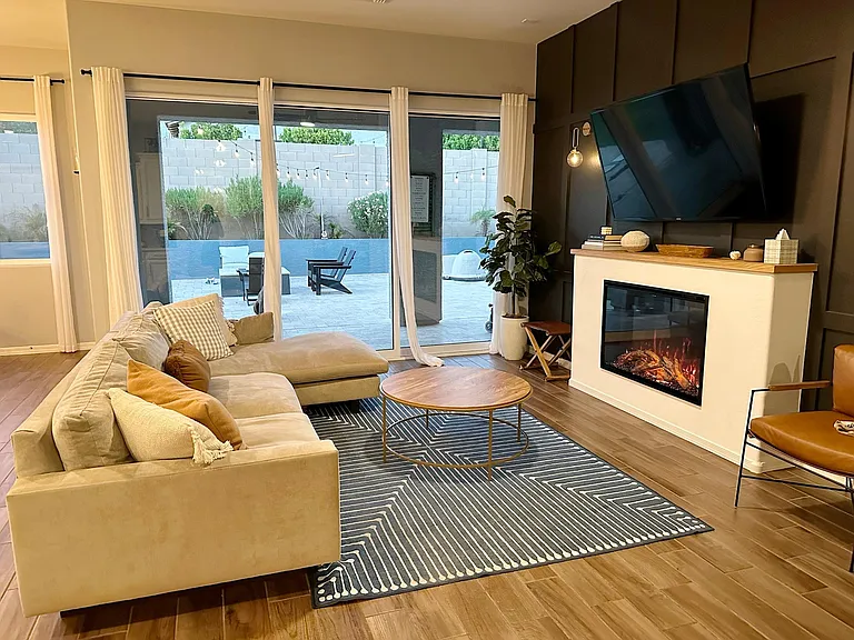 Upgraded 3 panel sliding doors for indoor outdoor living