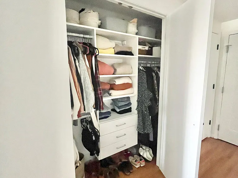 Updated closet storage solution added in 2018.