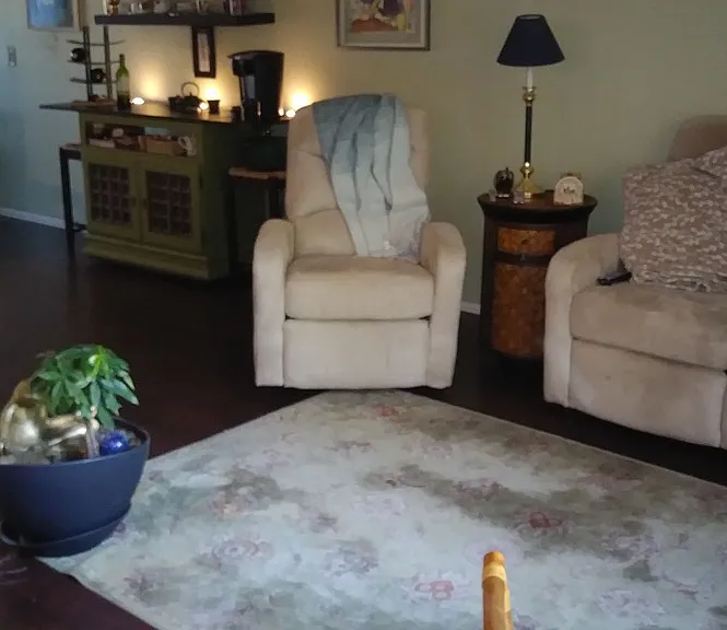 Den looking into kitchen area