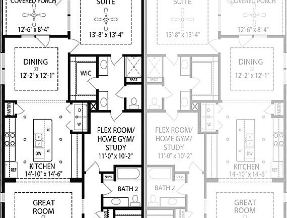 Jasper Unit A Towhome Floorplans