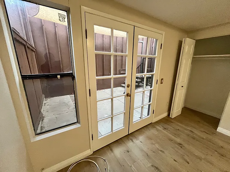 downstairs bedroom and closet