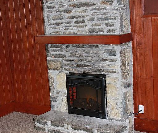 Fireplace with electric logs