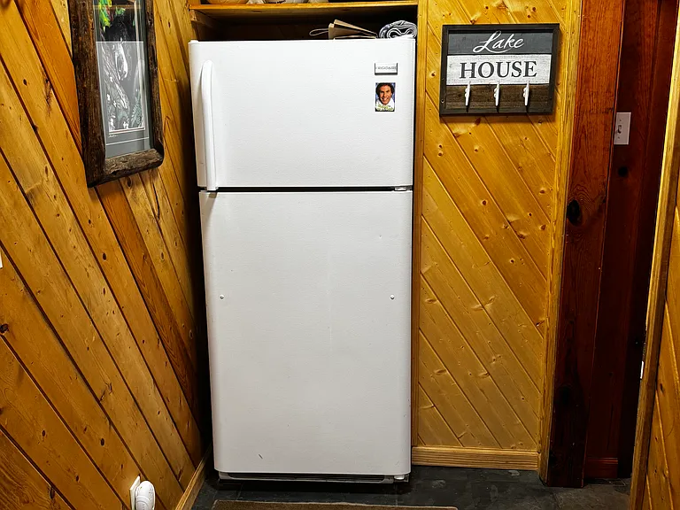 Second fridge in mud room.