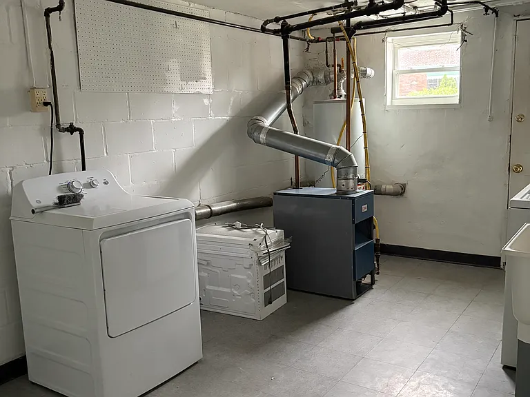 Lower level laundry area